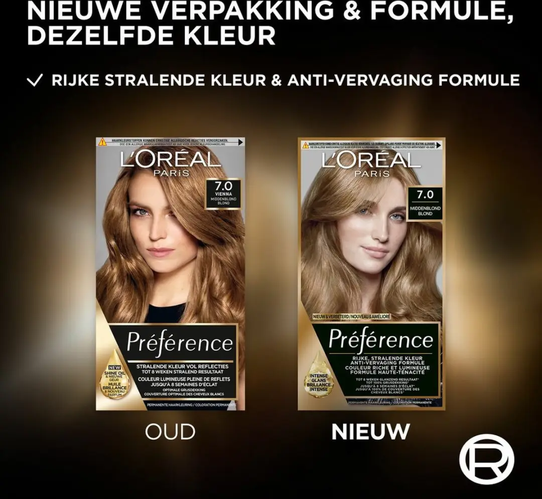 L'Oréal Paris Preference 07 Middenblond Haarkleuring - 3x