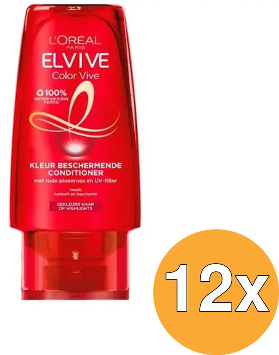 12x L'Oréal Paris Elvive Conditioner Color Vive (90 ml)