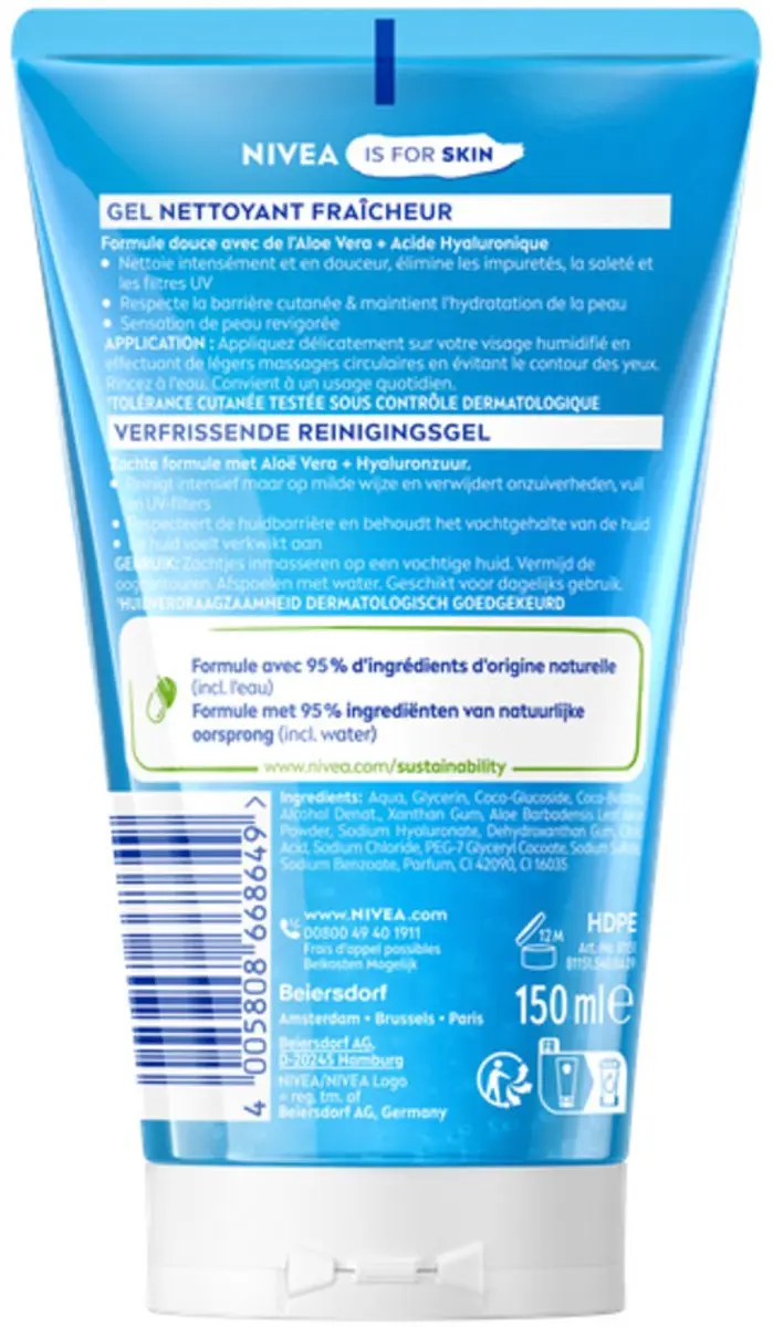 NIVEA Reinigingsgel Verfrissend - 6x 150 ml - afbeelding 2 van 3