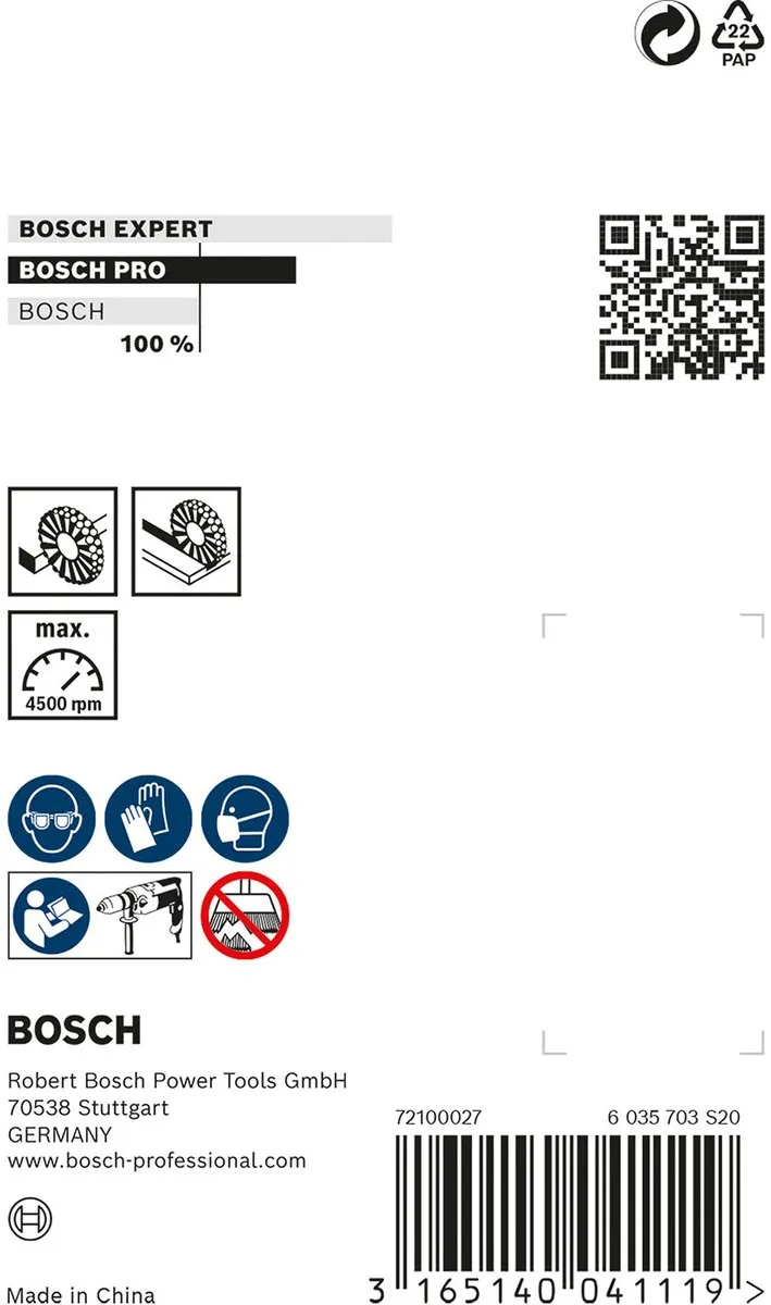 Bosch Professional 6mm Schijfborstel 75 Gegolfd Staal