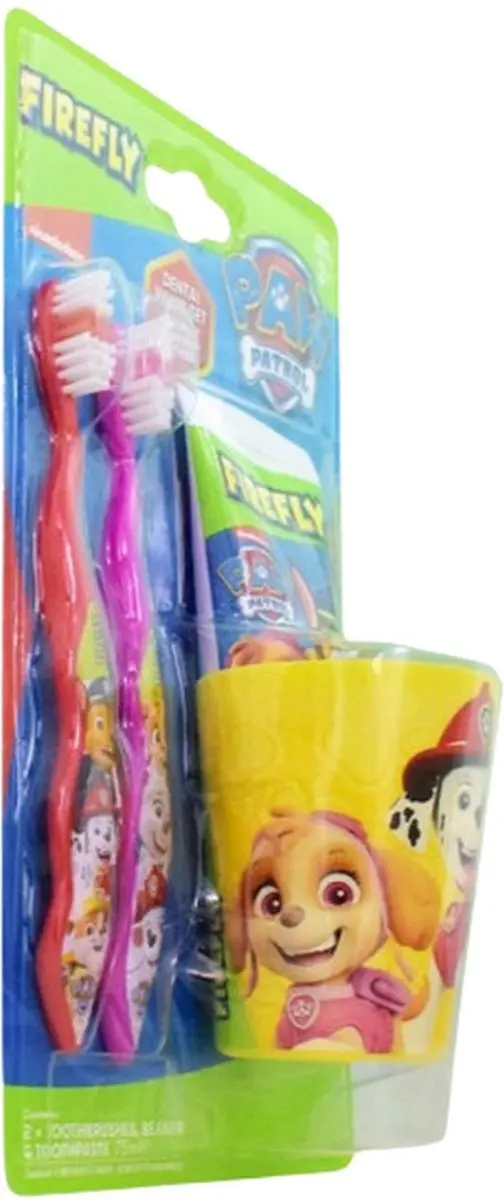 PAW Patrol Tandenpoets Set - Rood/Rozes/Geel