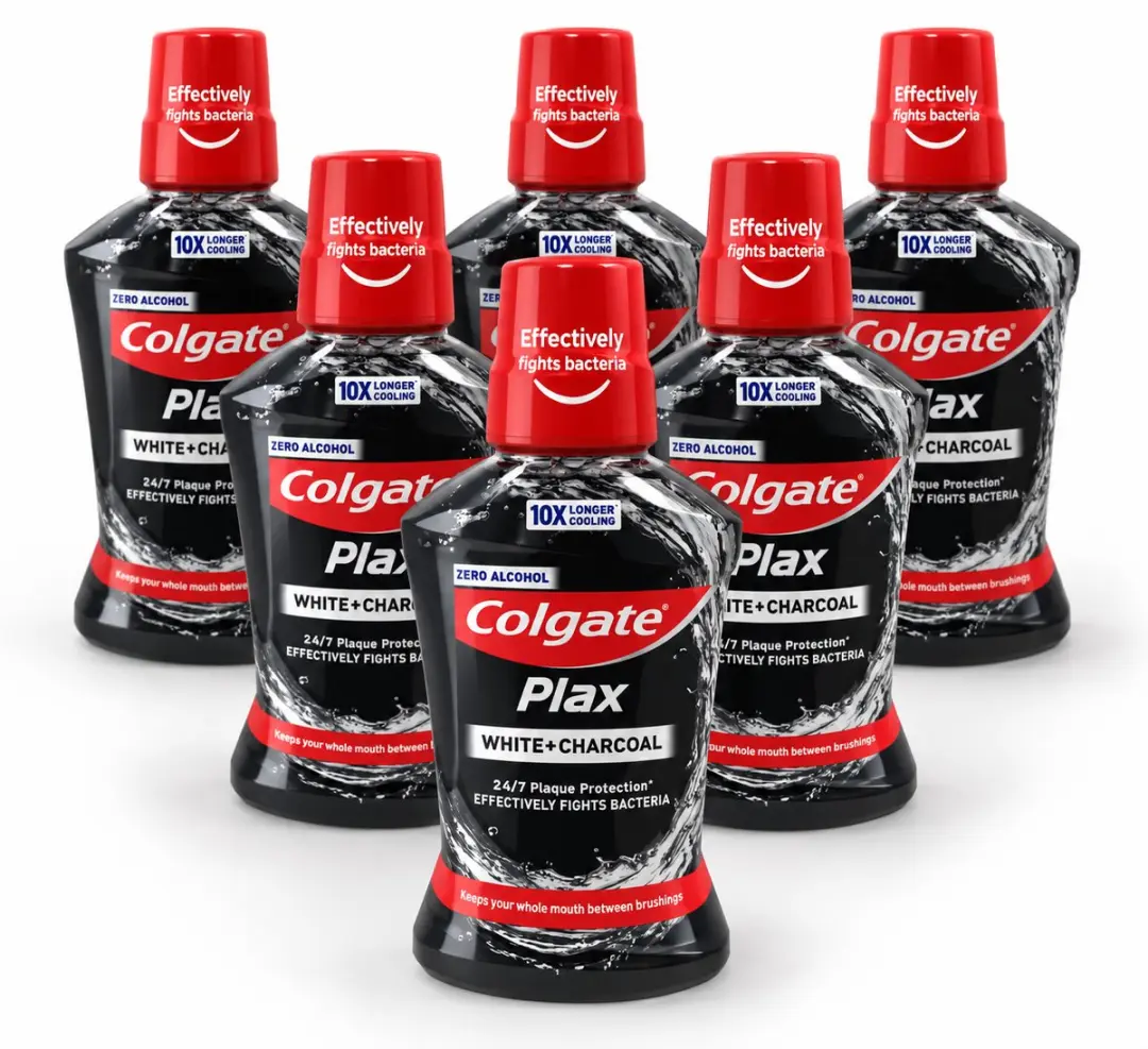 Colgate Plax White + Charcoal Mondwater