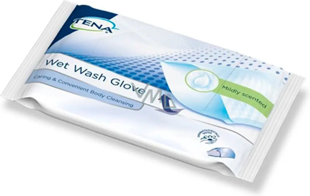 TENA Wet Wash Gloves - 8 Stuks
