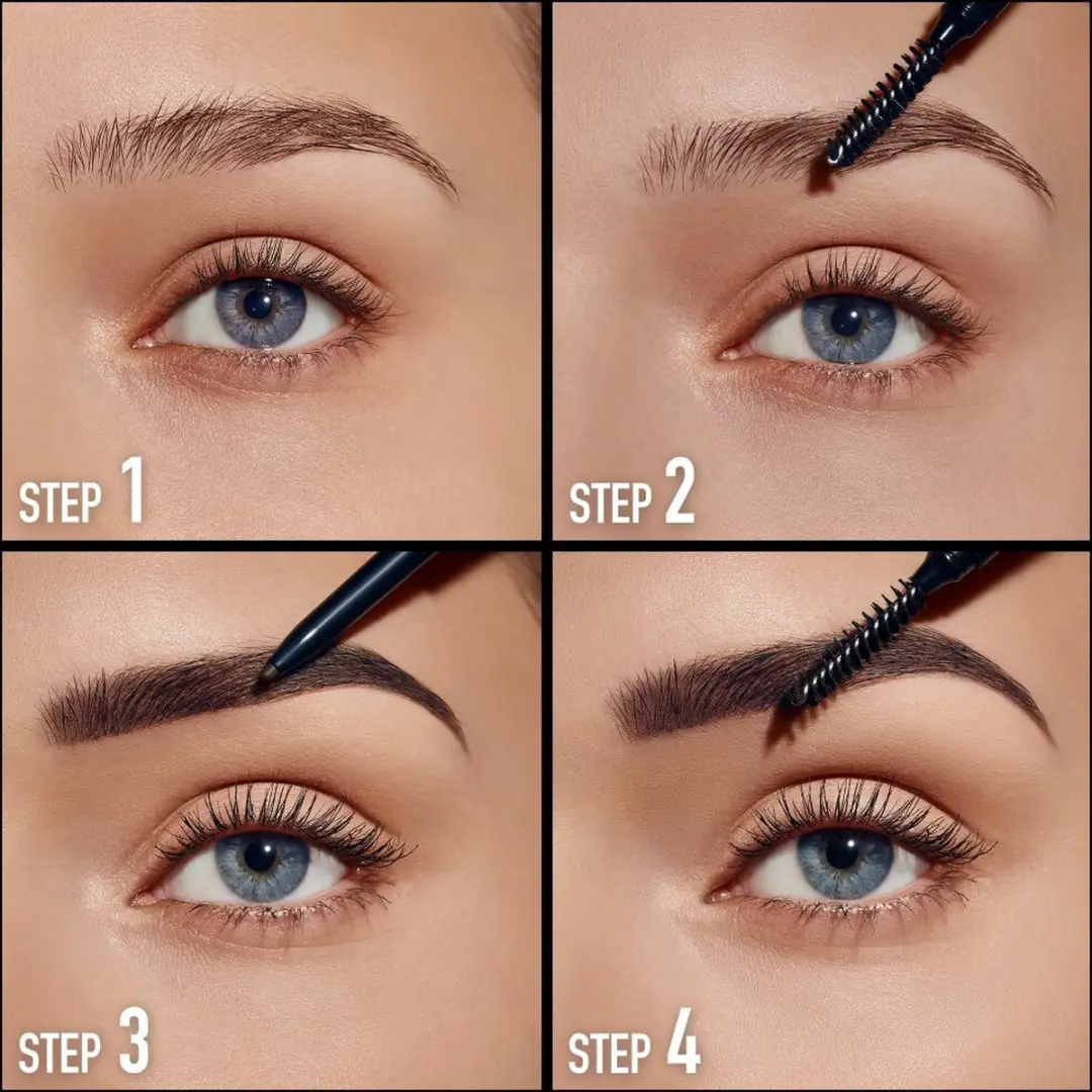 Max Factor Brow Shaper Wenkbrauwpotlood Deep Brown - 3 Stuks - afbeelding 3 van 4