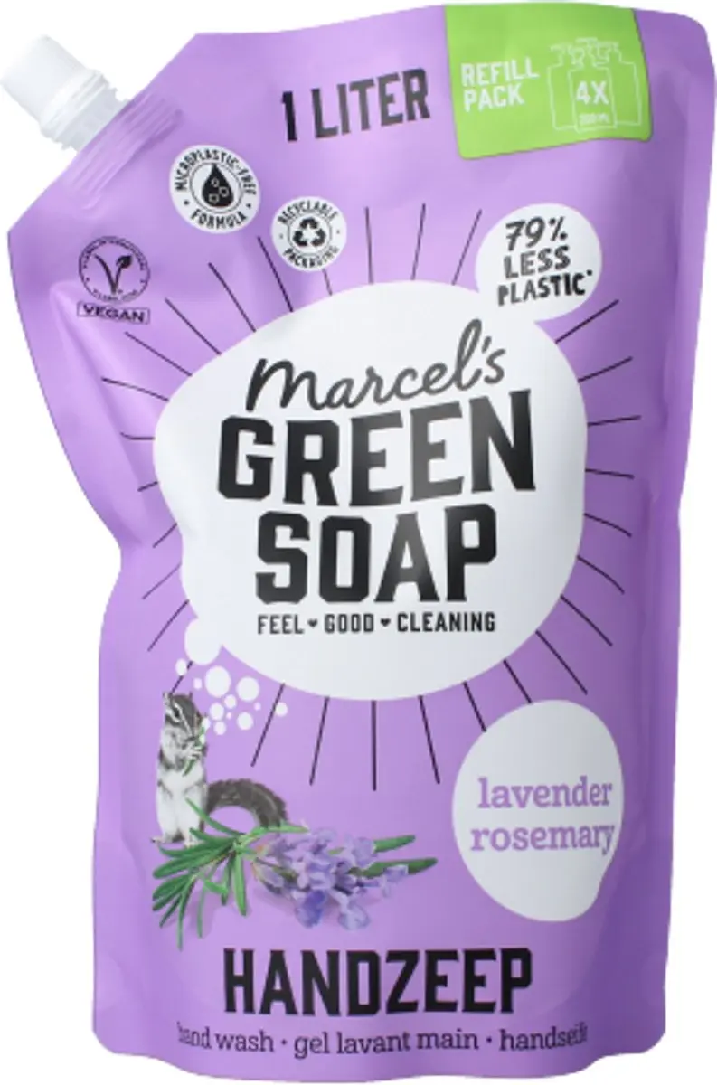 Marcel's Green Soap Handzeep Navulling Lavendel & Rozemarijn 1L