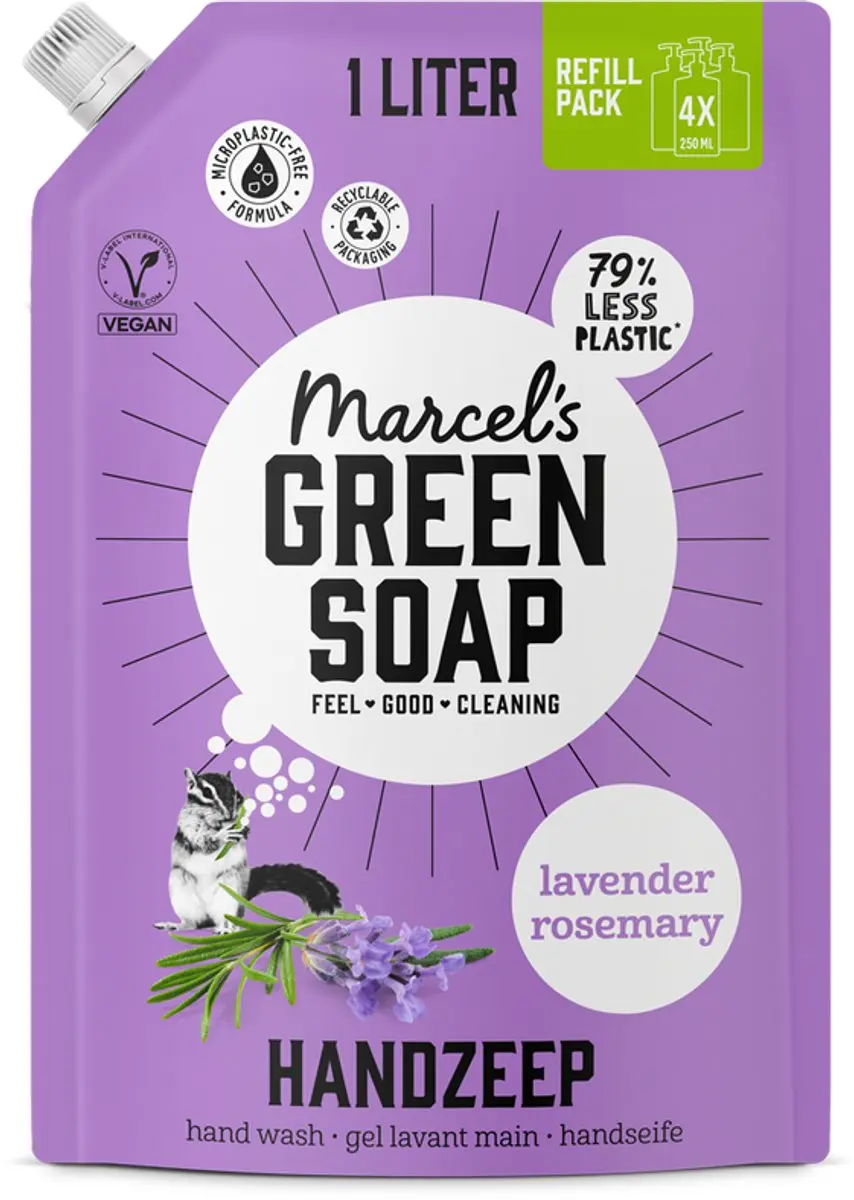 Marcel's Green Soap Handzeep Navulling Lavendel & Rozemarijn 1L