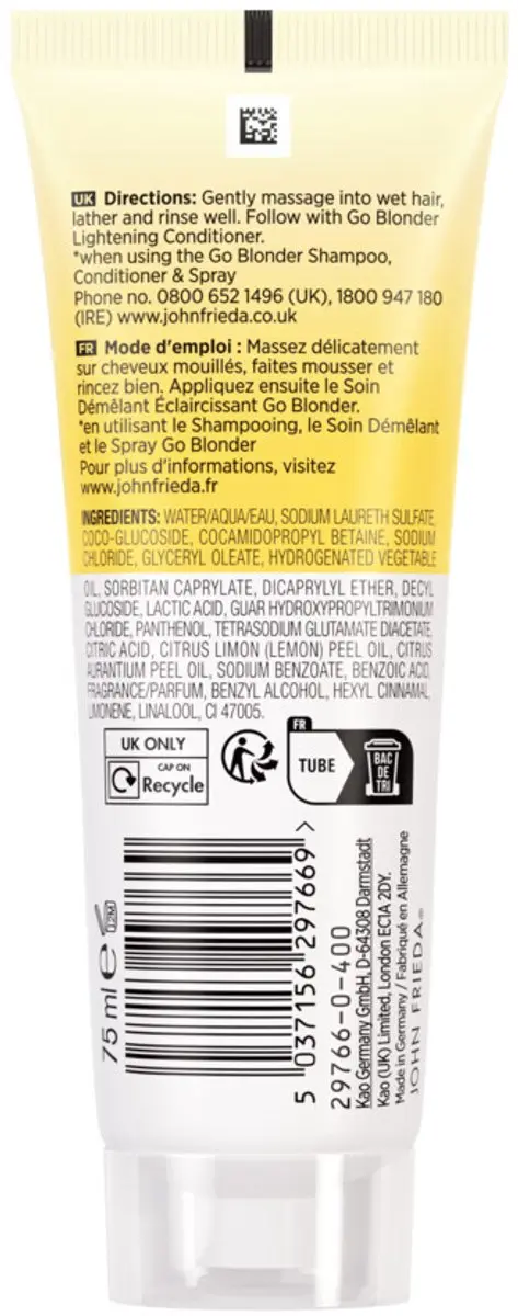 John Frieda Go Blonder Shampoo 6x75ml