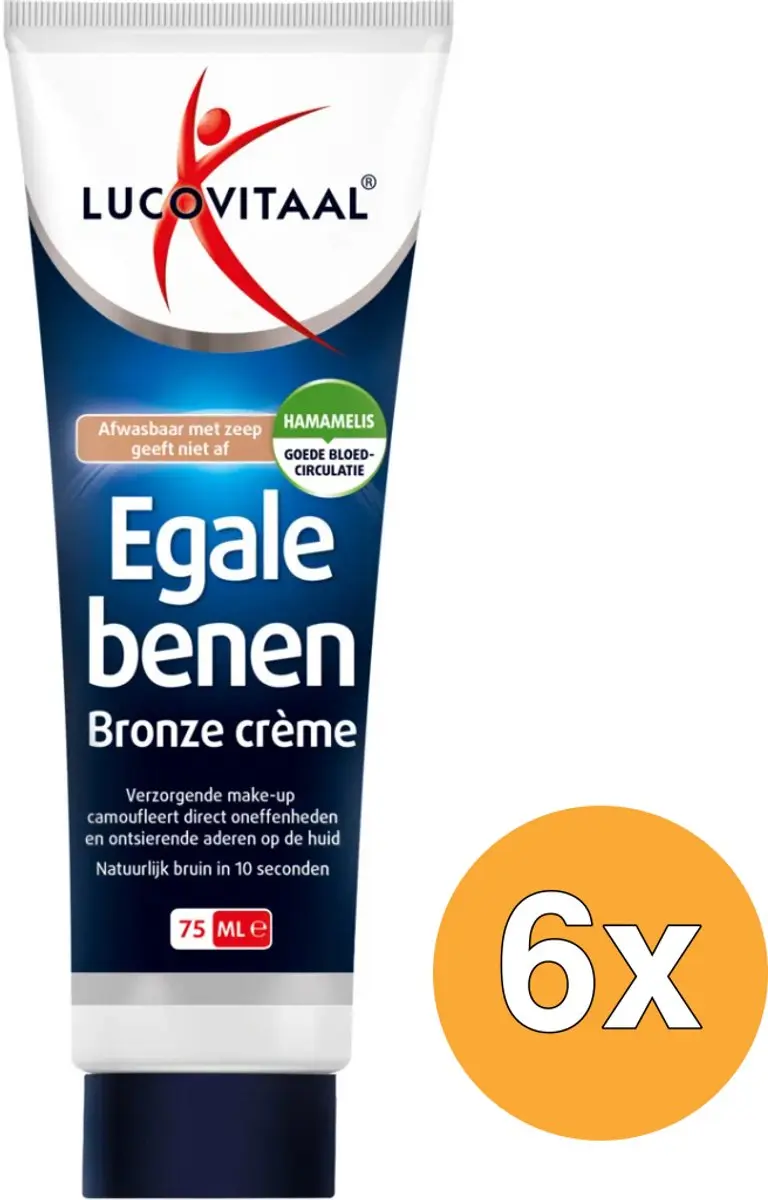 6x Lucovitaal Bronze creme egale benen (75 ml)