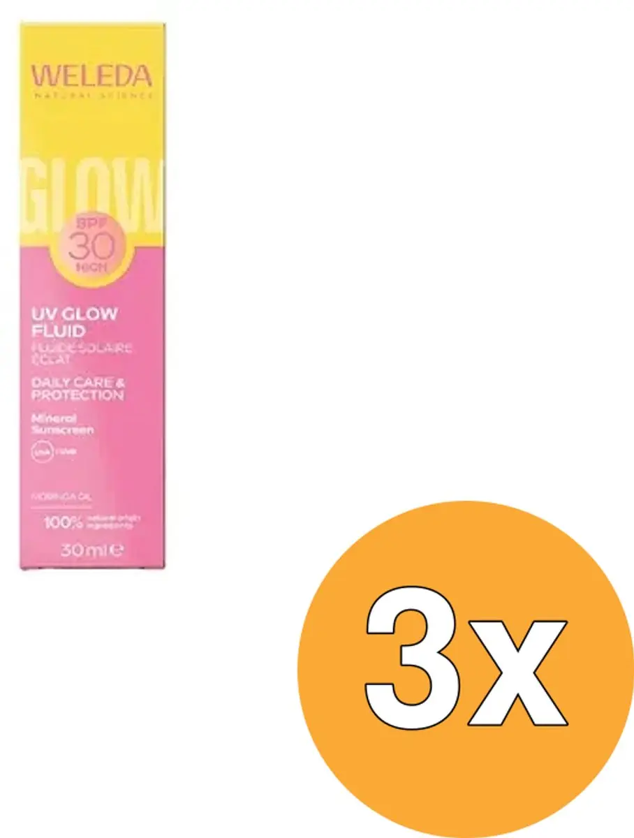 3x Weleda Spf30 Zonnefluide (30 ml)