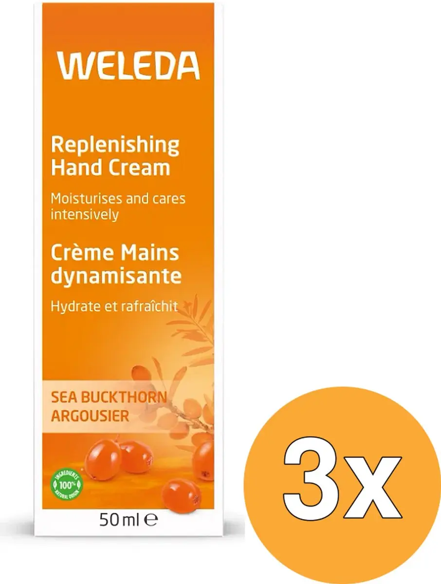 3x WELEDA Duindoorn Vitaliserende Handcreme (50 ml)