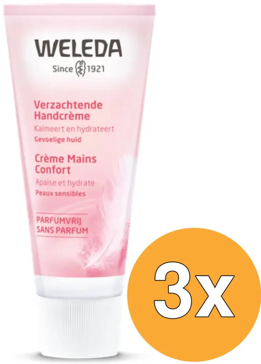 3x WELEDA Verzachtende Handcreme Parfumvrij (50 ml)