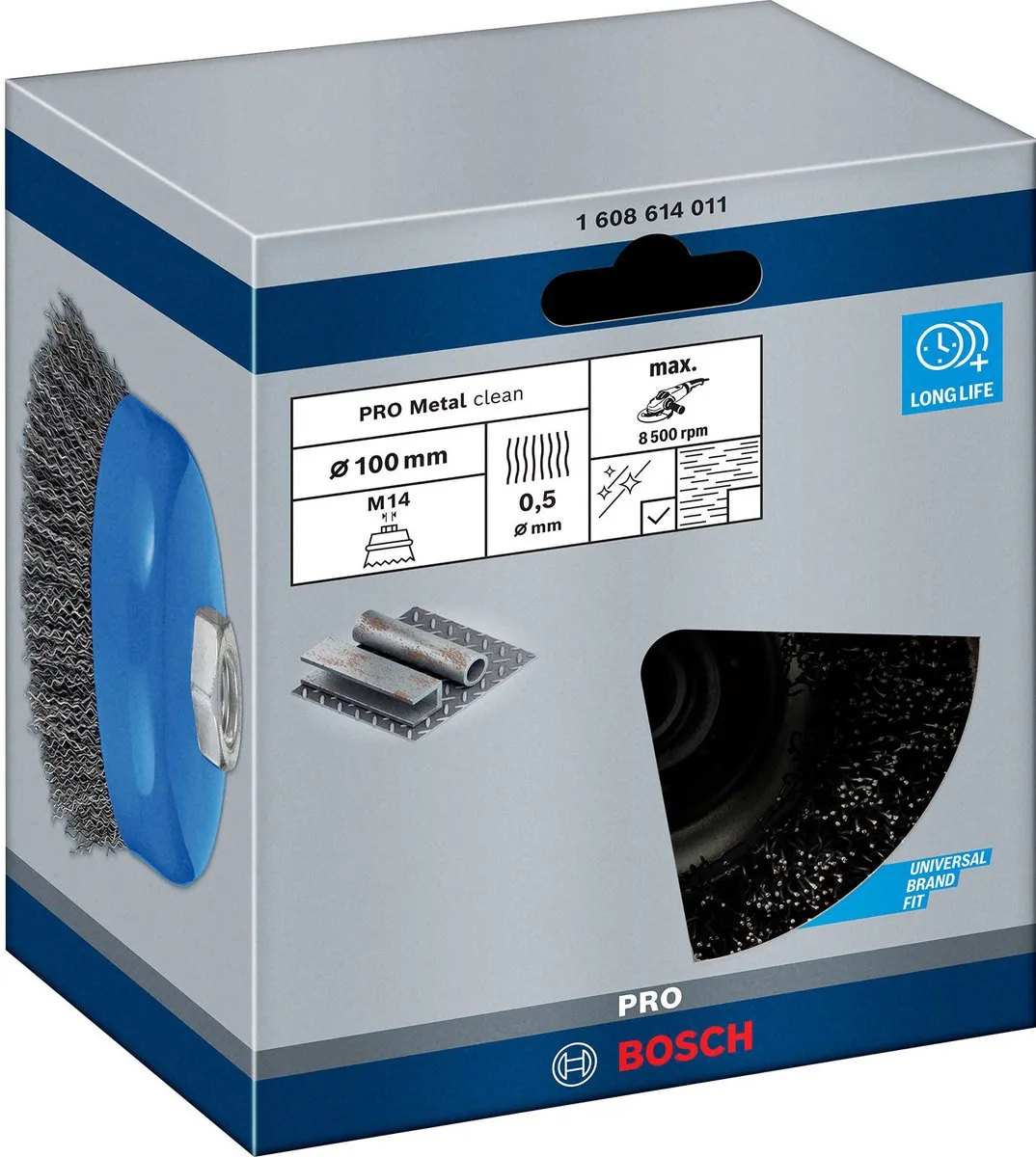 Bosch Professional M14 Gegolfde Staalborstel 100mm
