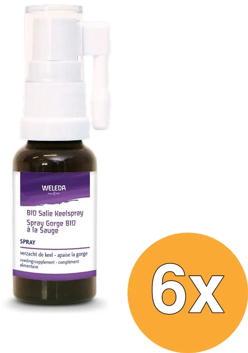 6x WELEDA Salie keelspray bio (20 ml)