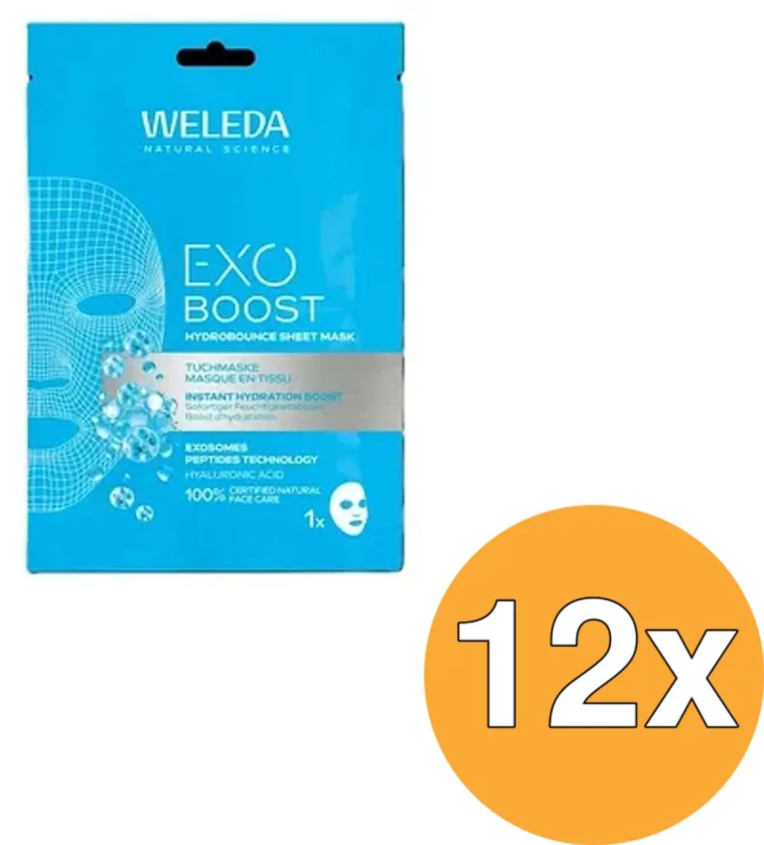 12x Weleda Exo Boost Hydrobounce Sheet Mask (20 ml)