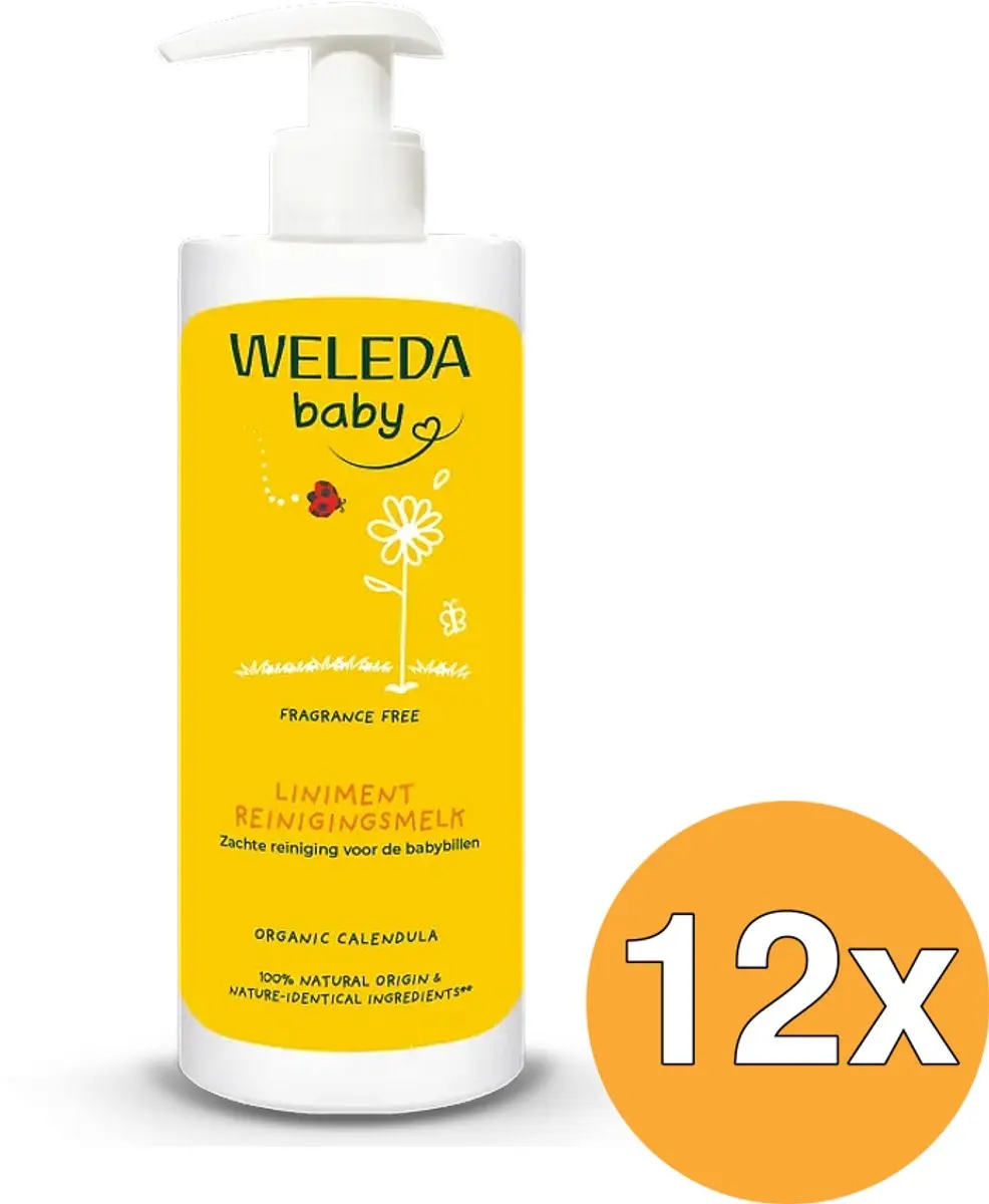 12x WELEDA Calendula liniment reinigingsmelk (400 ml)