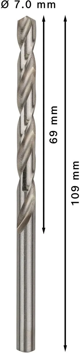 Bosch Professional ST. LINE 7.0mm HSS-G Boor - 10 Stuks