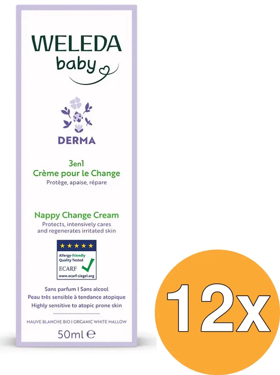 12x WELEDA Baby Derma 3 in 1 Billenbalsem (50 ml)