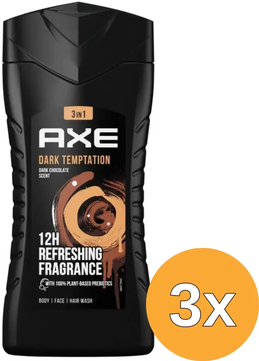 3x Axe Showergel dark temptation (250 ml)