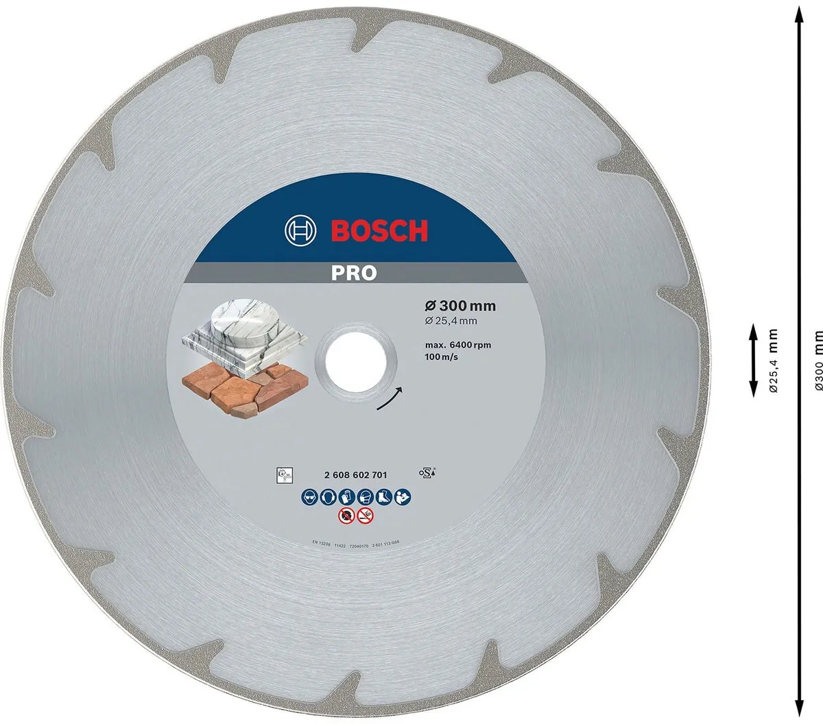 Bosch Professional Diamantschijf Best Marble 300mm/25,4mm - afbeelding 2 van 6