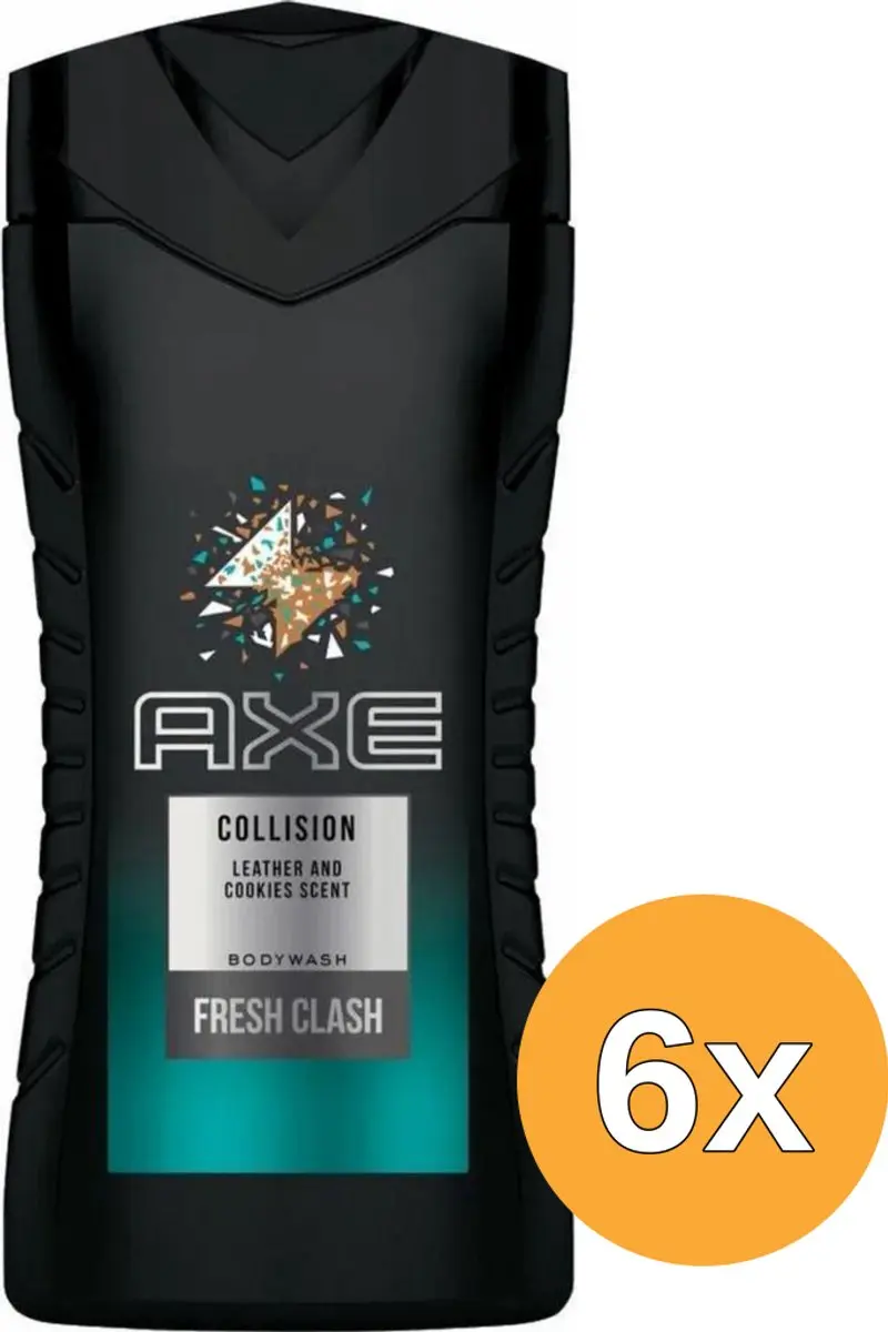 6x Axe Showergel Collision Leather (250 ml)
