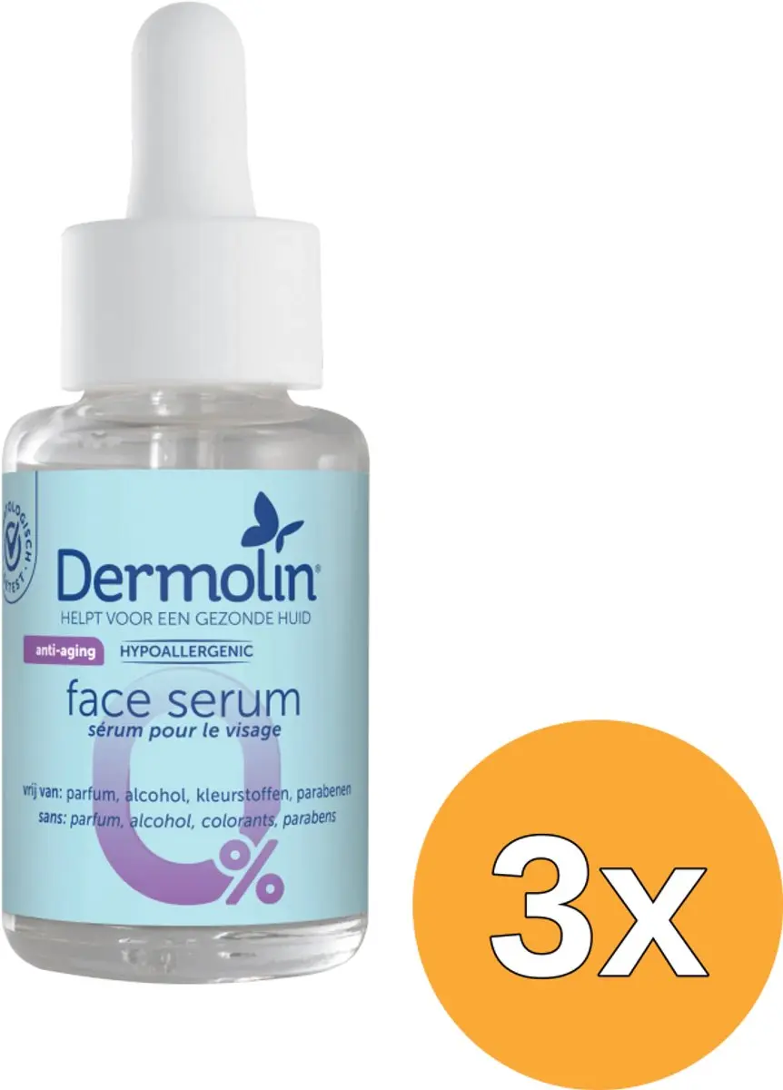 3x Dermolin Serum Anti-Aging met pipet (30 ml)