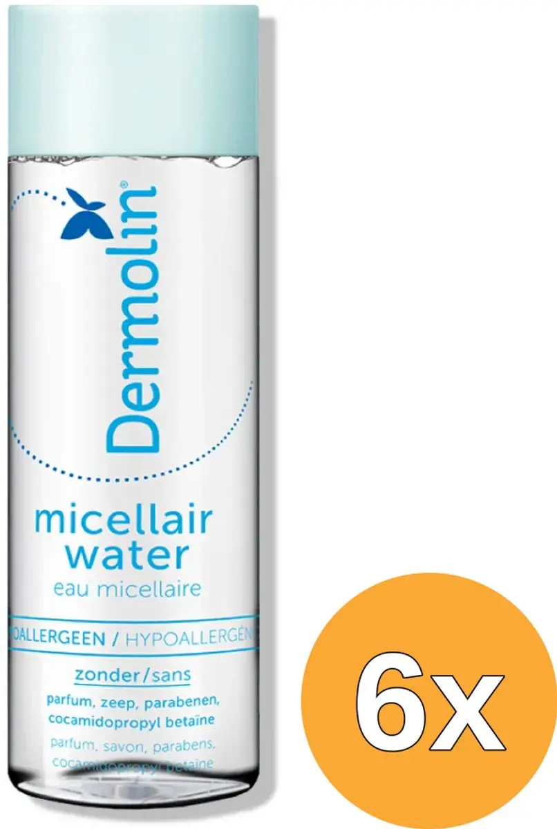 6x Dermolin Pure Micellair Water (200 ml)