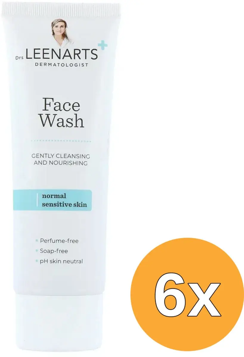 6x Drs Leenarts Facewash Normal Sensitive Skin (100 ml)