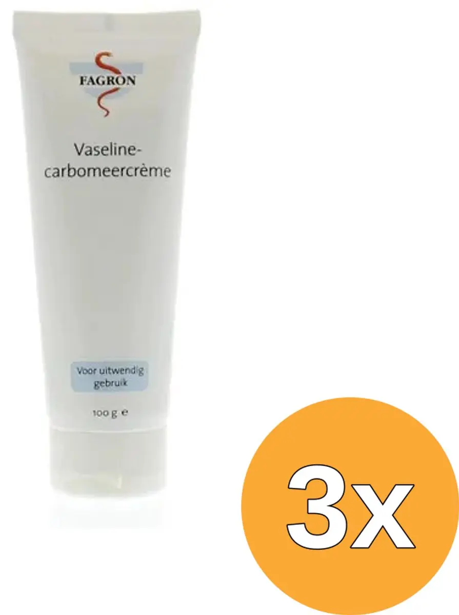 3x Fagron Vaseline-carbomeer creme (100 gr)