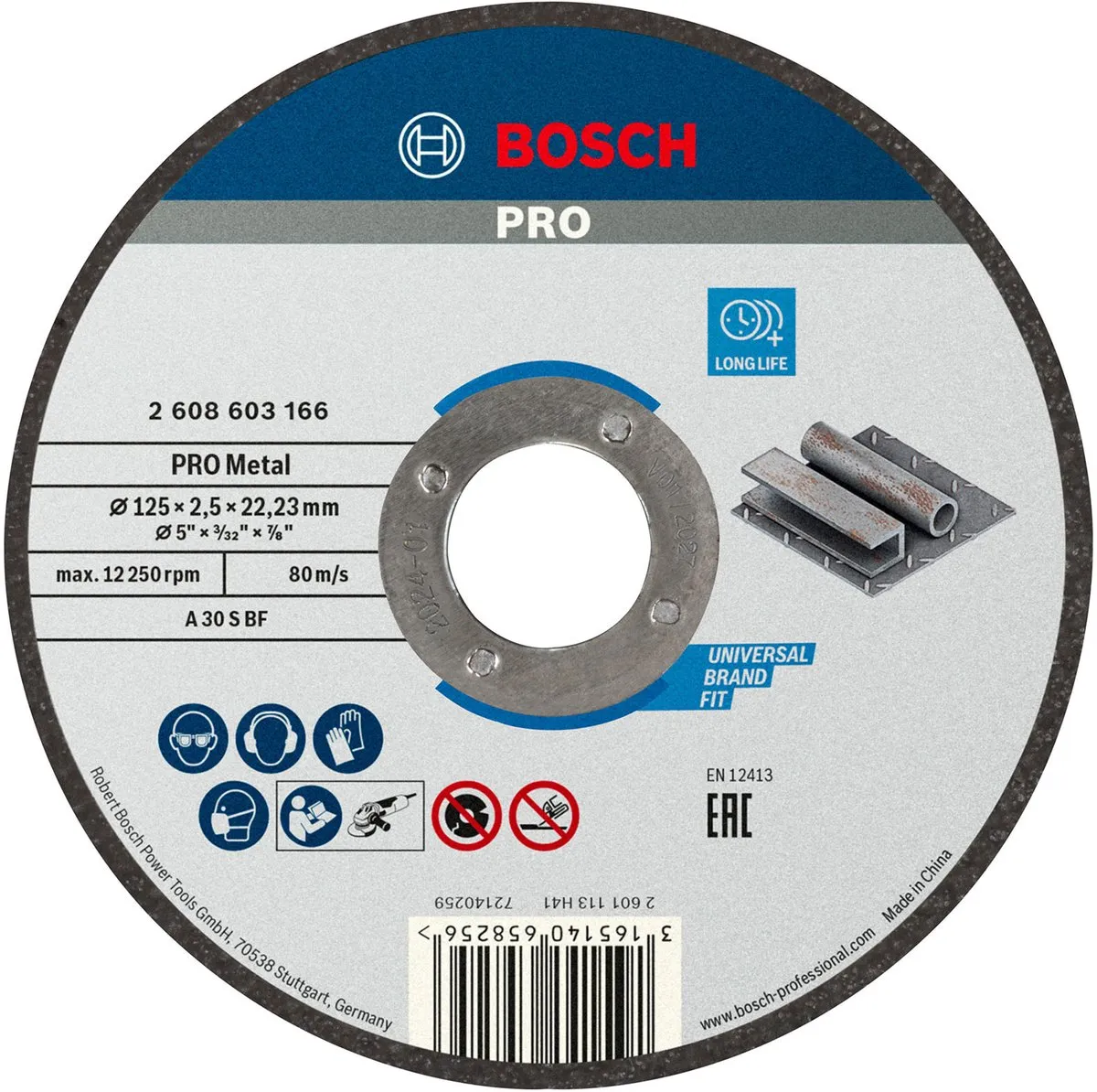Bosch Professional Doorslijpschijf A 30 S BF 125mm Metaal - 2,5mm