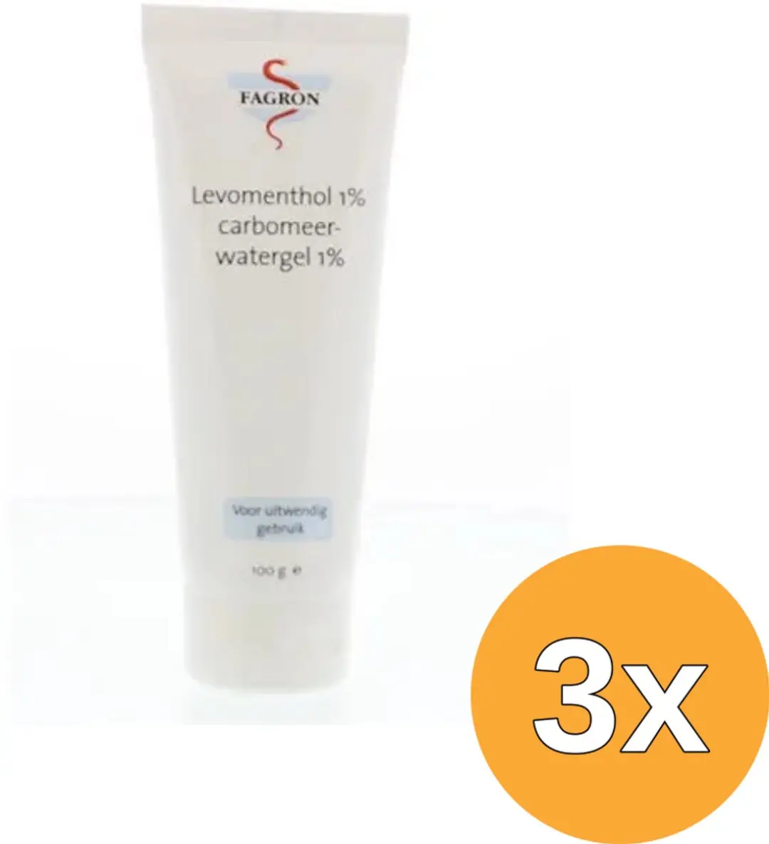 3x Fagron Levomenthol 1% in carbom (100 gr)