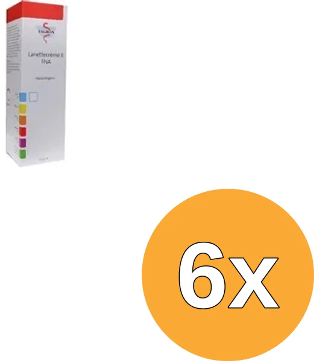 6x Fagron Lanettecreme met 20% vaseline (100 gr)