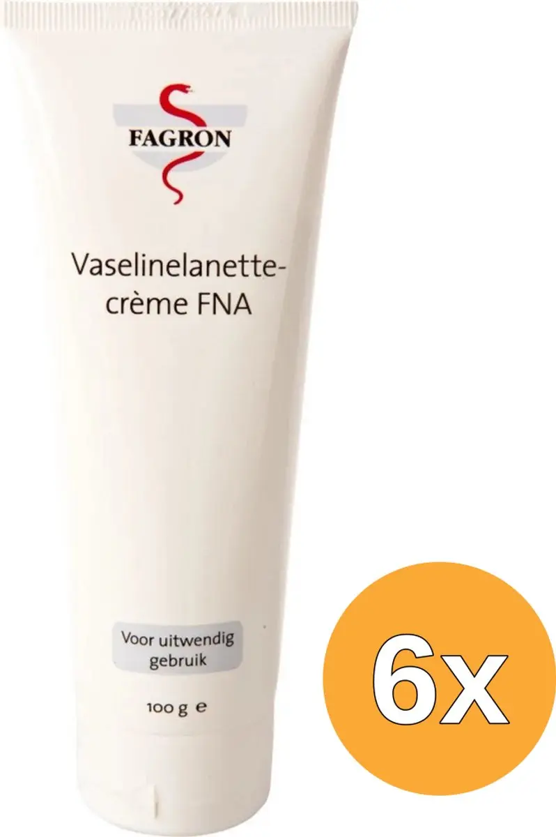 6x Fagron Vaseline Lanettecreme FNA (100 gr)
