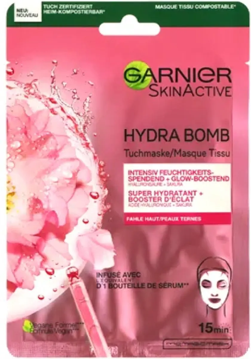 Garnier Hydra Bomb Sakura Tissue Masker 50g