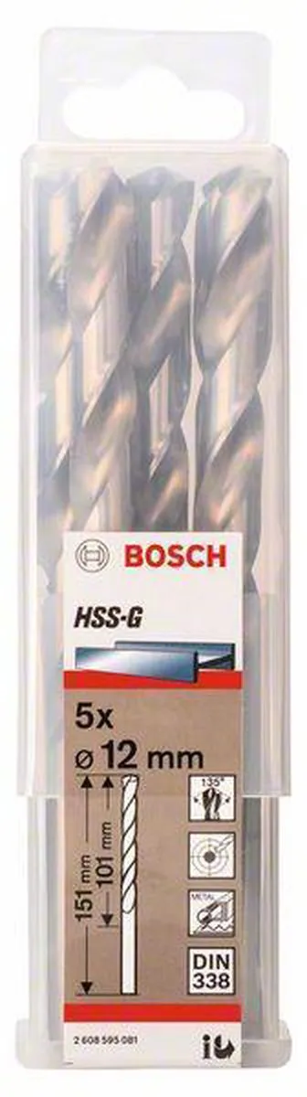 Bosch Professional ST. LINE 12.0mm HSS-G Boor - 5 Stuks