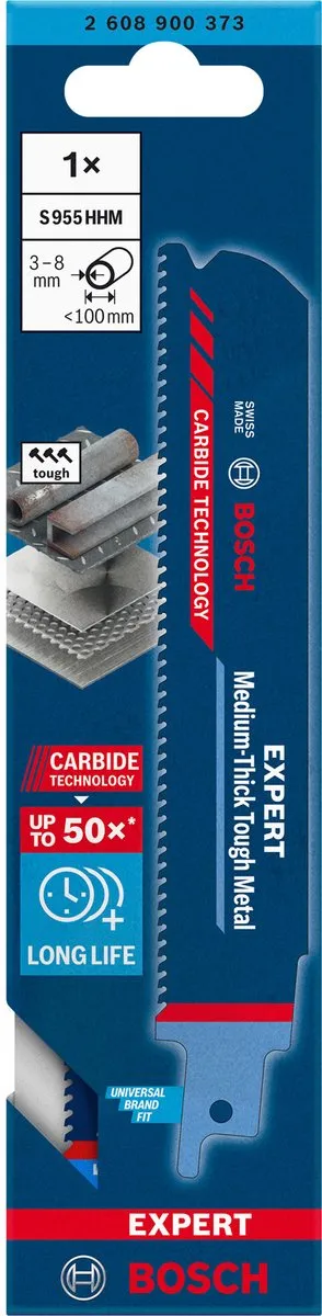 Bosch Professional Expert S 955 HHM Reciprozaagblad Metaal 2608900373