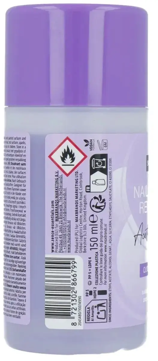 Sence Nagellakremover Acetonvrij 150ml - Paars - afbeelding 4 van 4