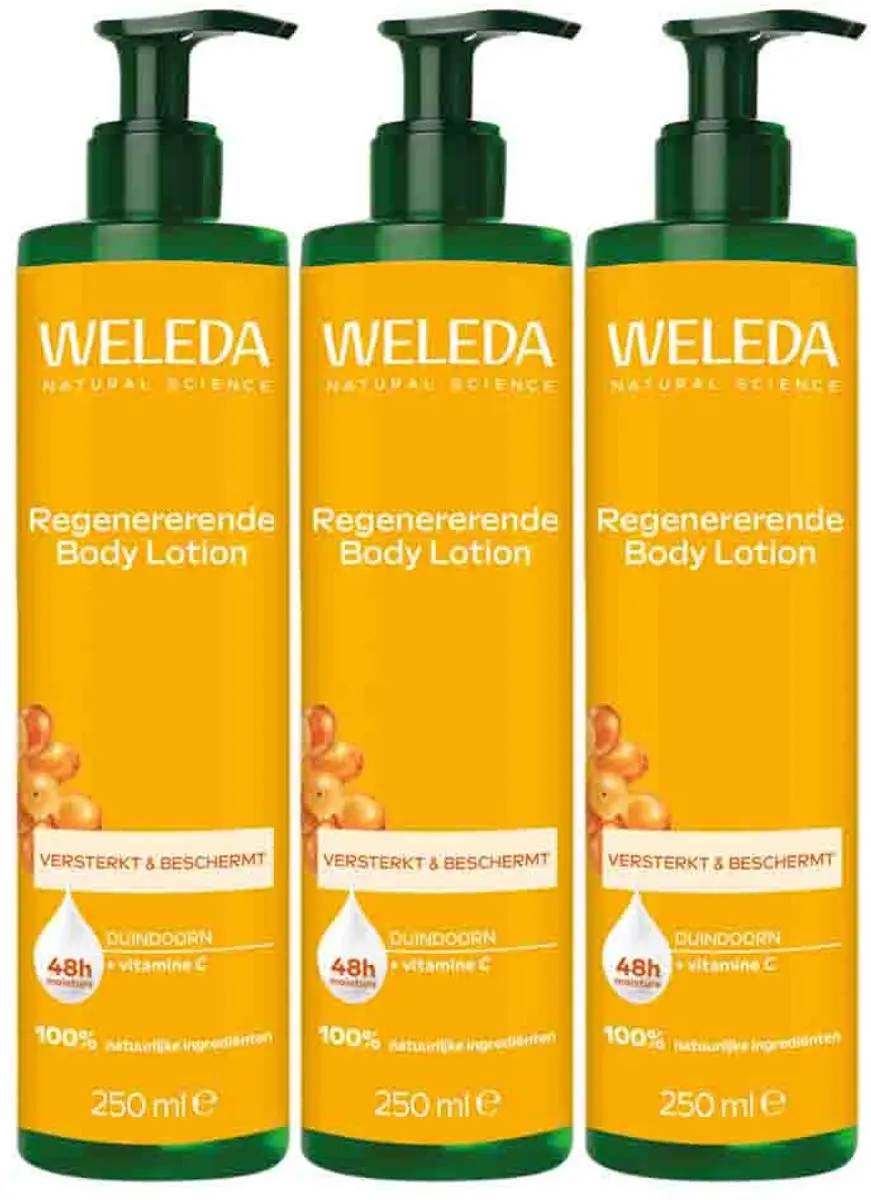 Weleda Duindoorn Bodylotion 750ml - 3 Stuks