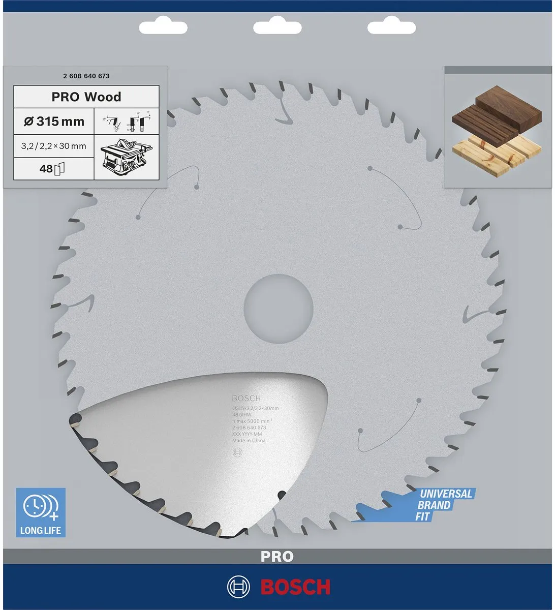 Bosch Professional Cirkelzaagblad Optiline T 315x30x3,2 48T - Metaal/Hout