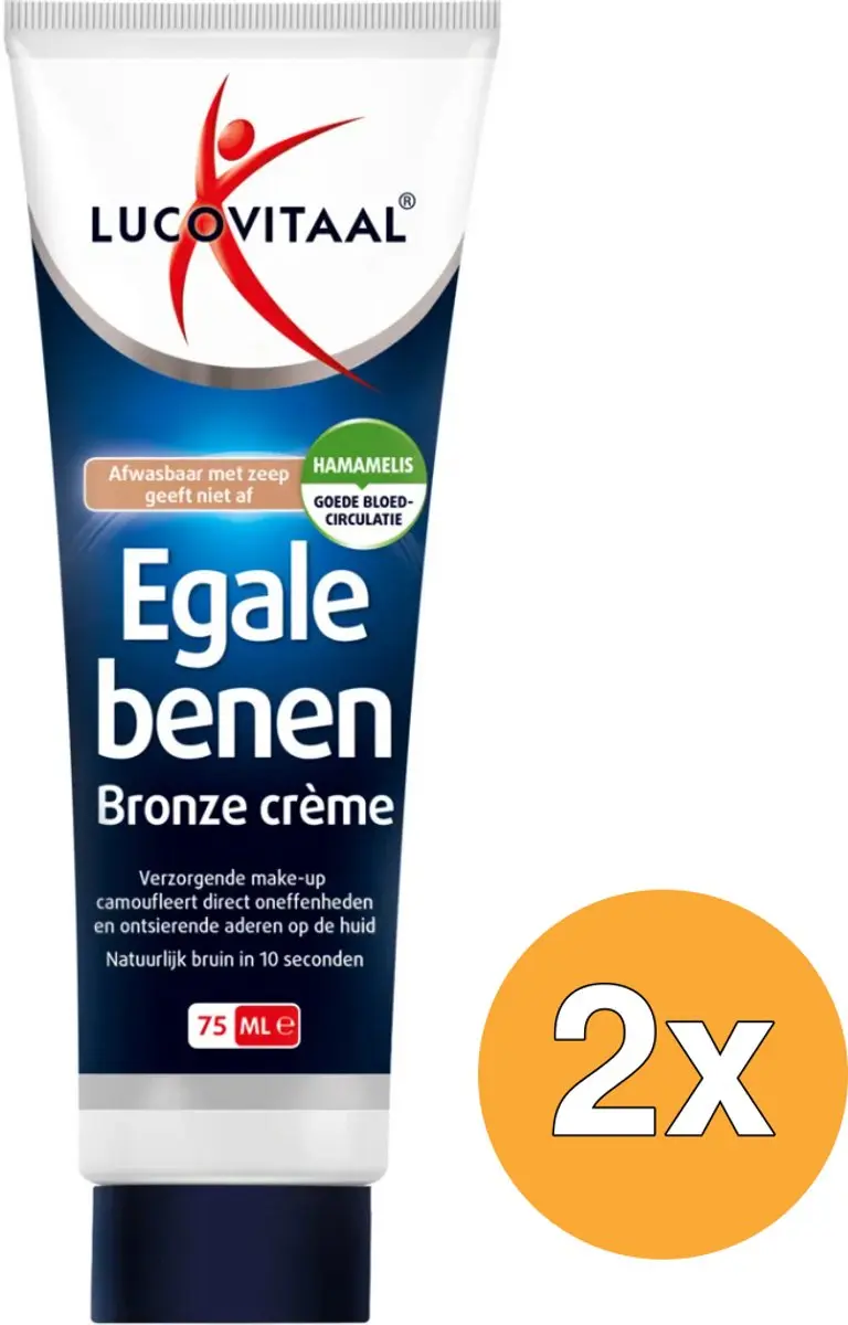 2x Lucovitaal Bronze creme egale benen (75 ml)