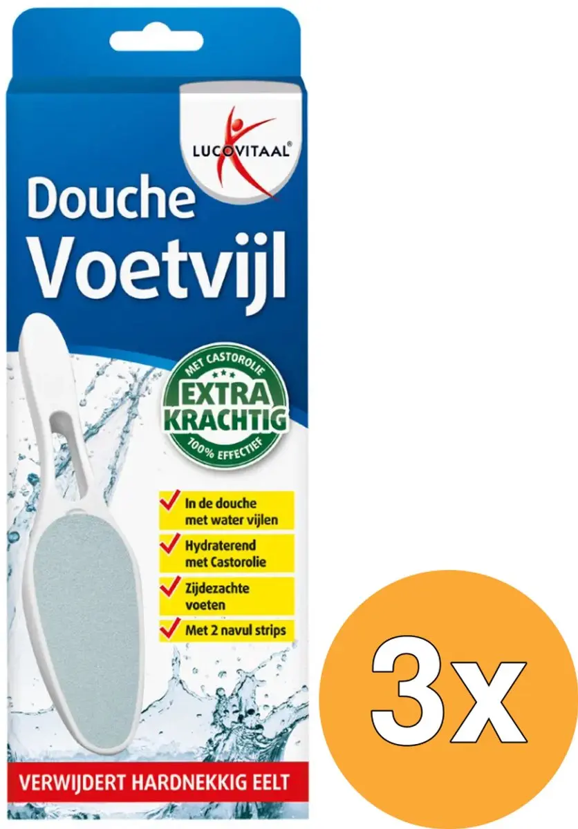 3x Lucovitaal Douche Voetvijl (1 stuk)