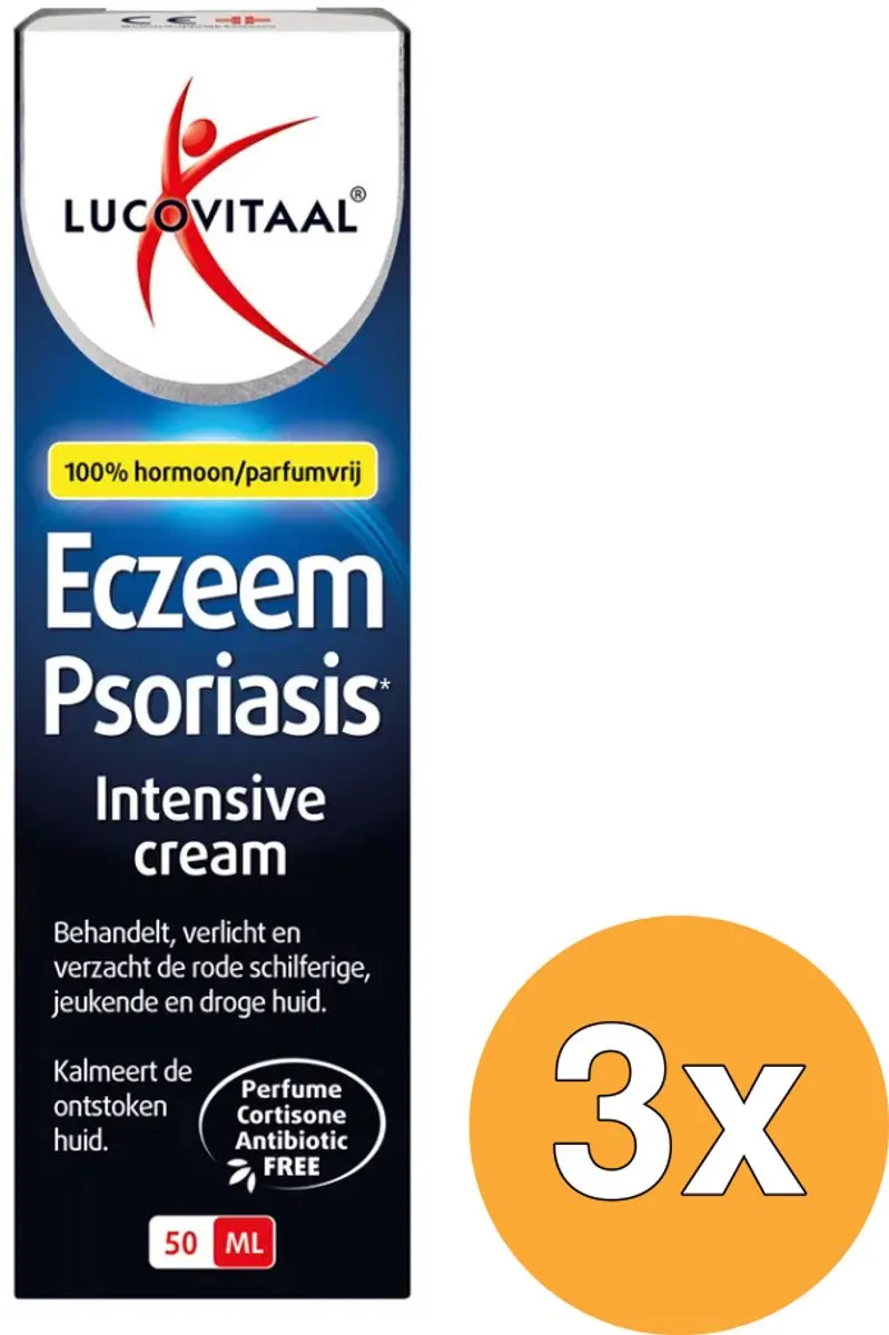 3x Lucovitaal Eczeem Psoriasis Intensive Cream (50 ml)