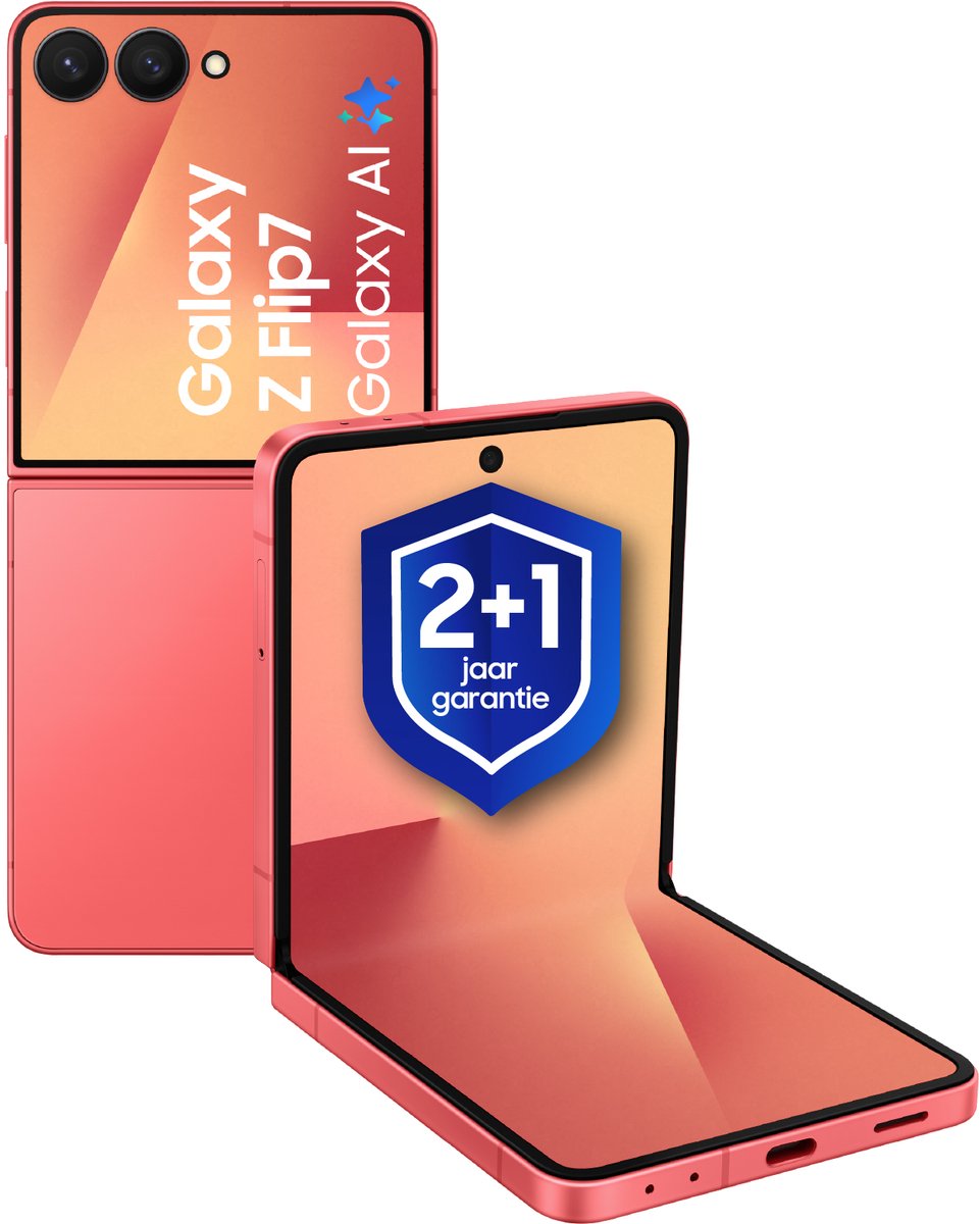 Samsung Galaxy Z Flip7 5G - 256GB - Coral Red + 1 Jaar extra garantie