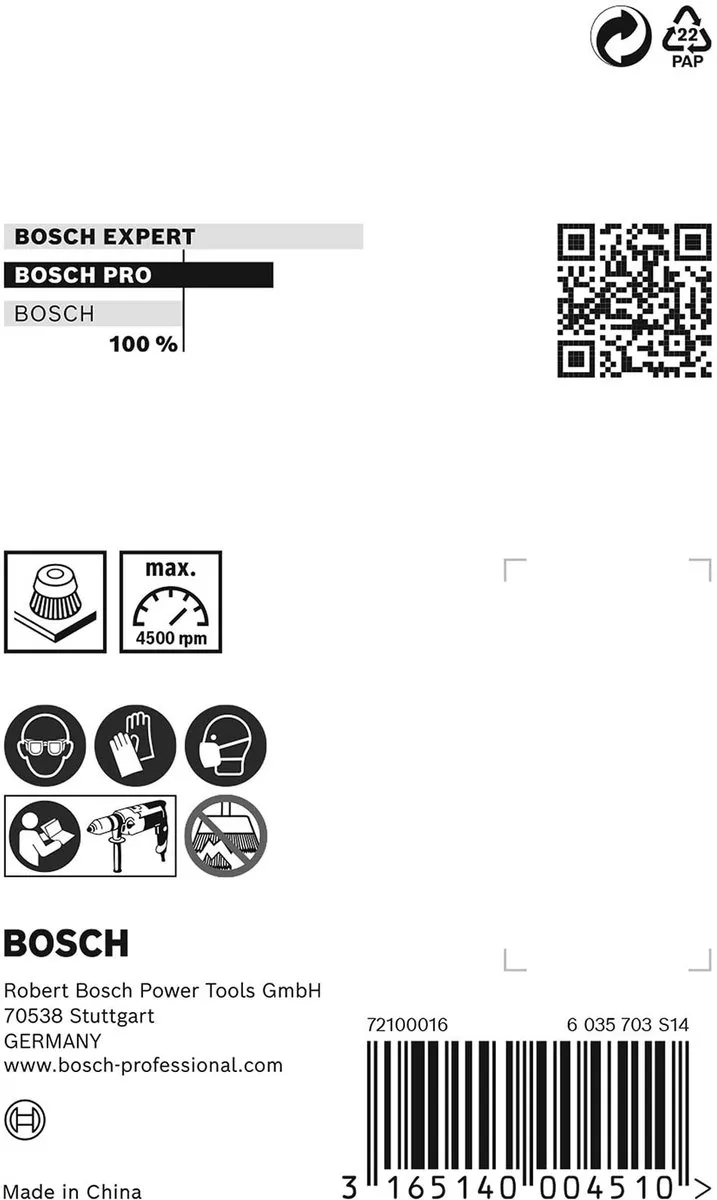 Bosch Professional Komstlbloesel 6mm - 70g Gegolfd Staal