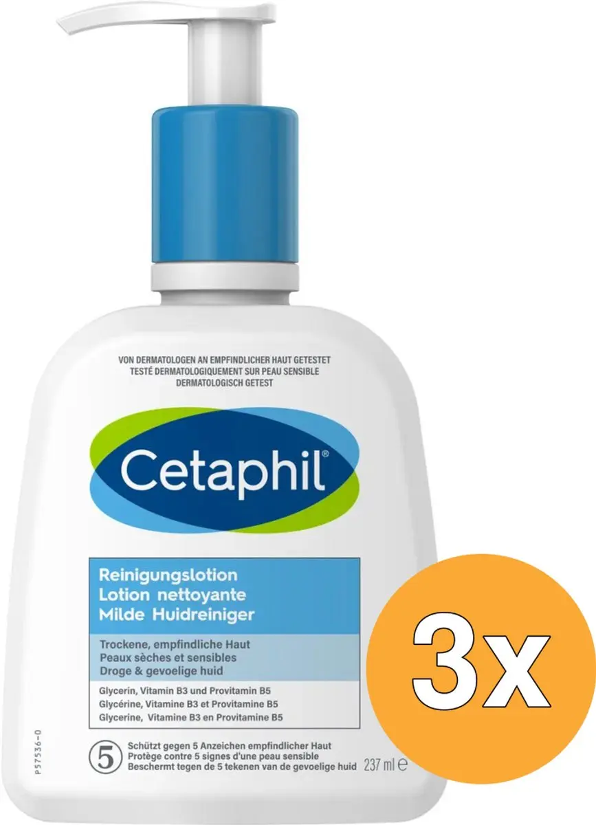3x Cetaphil Gentle Skin Cleanser (237 ml)