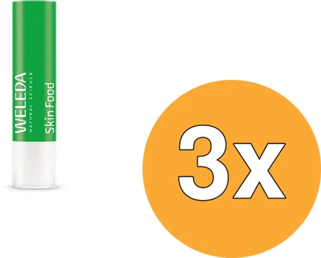 3x Weleda Skin Food Lip Butter Stick (4,8 gr)