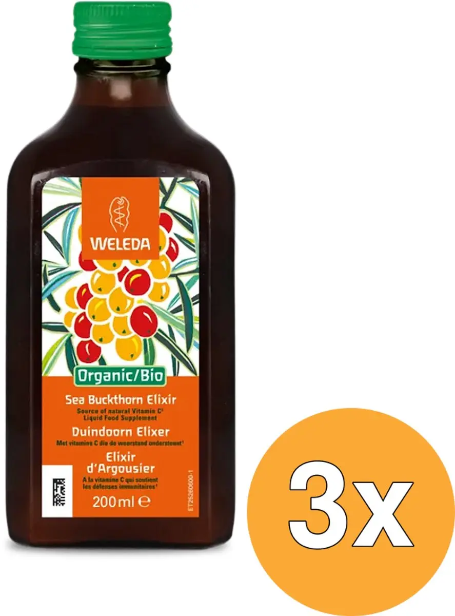 3x Weleda Duindoorn Elixer Bio (200 ml)
