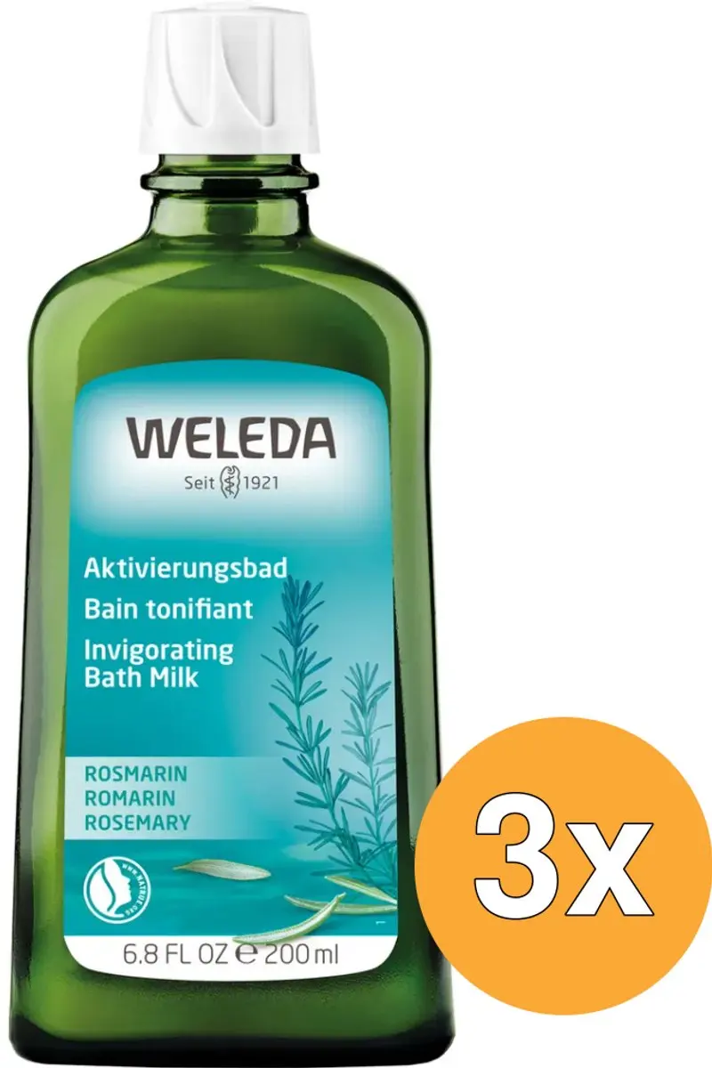 3x WELEDA Rozemarijn activeringsbad (200 ml)