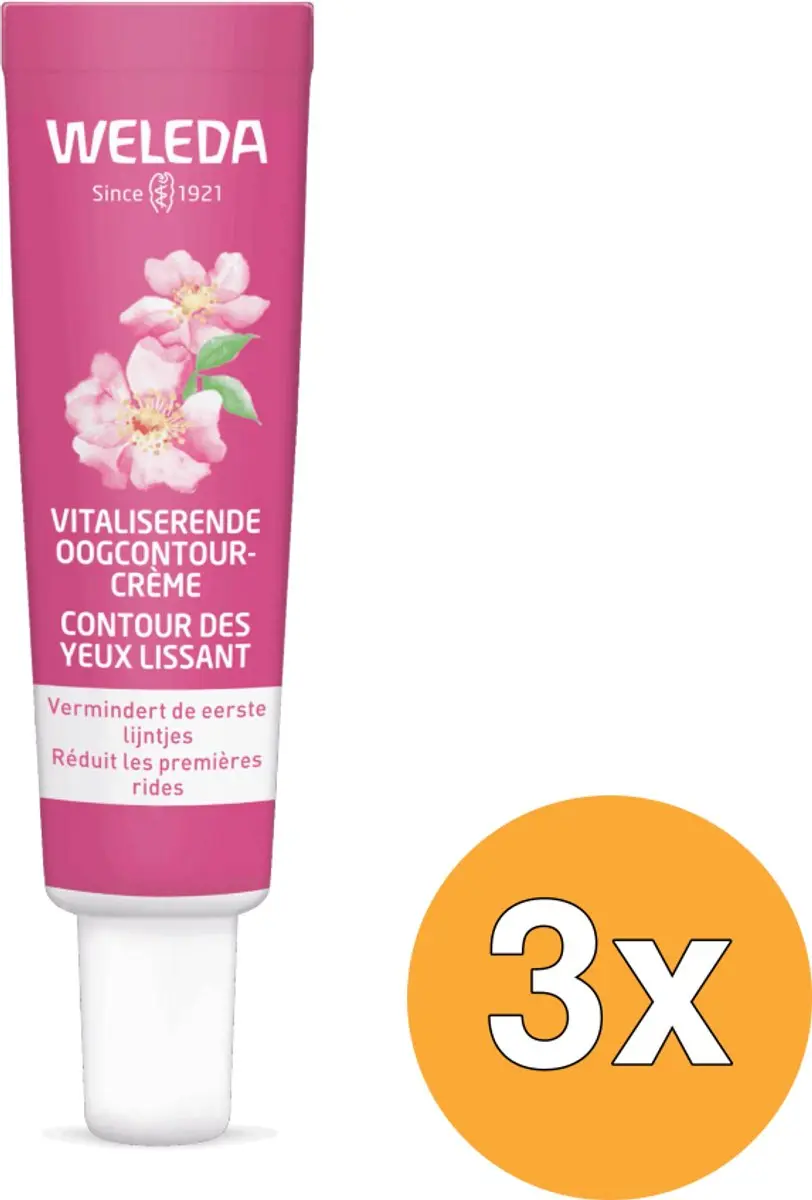 3x Weleda Wilde Rozen & Witte Thee Vitaliserende Oogcontourcreme (12 ml)