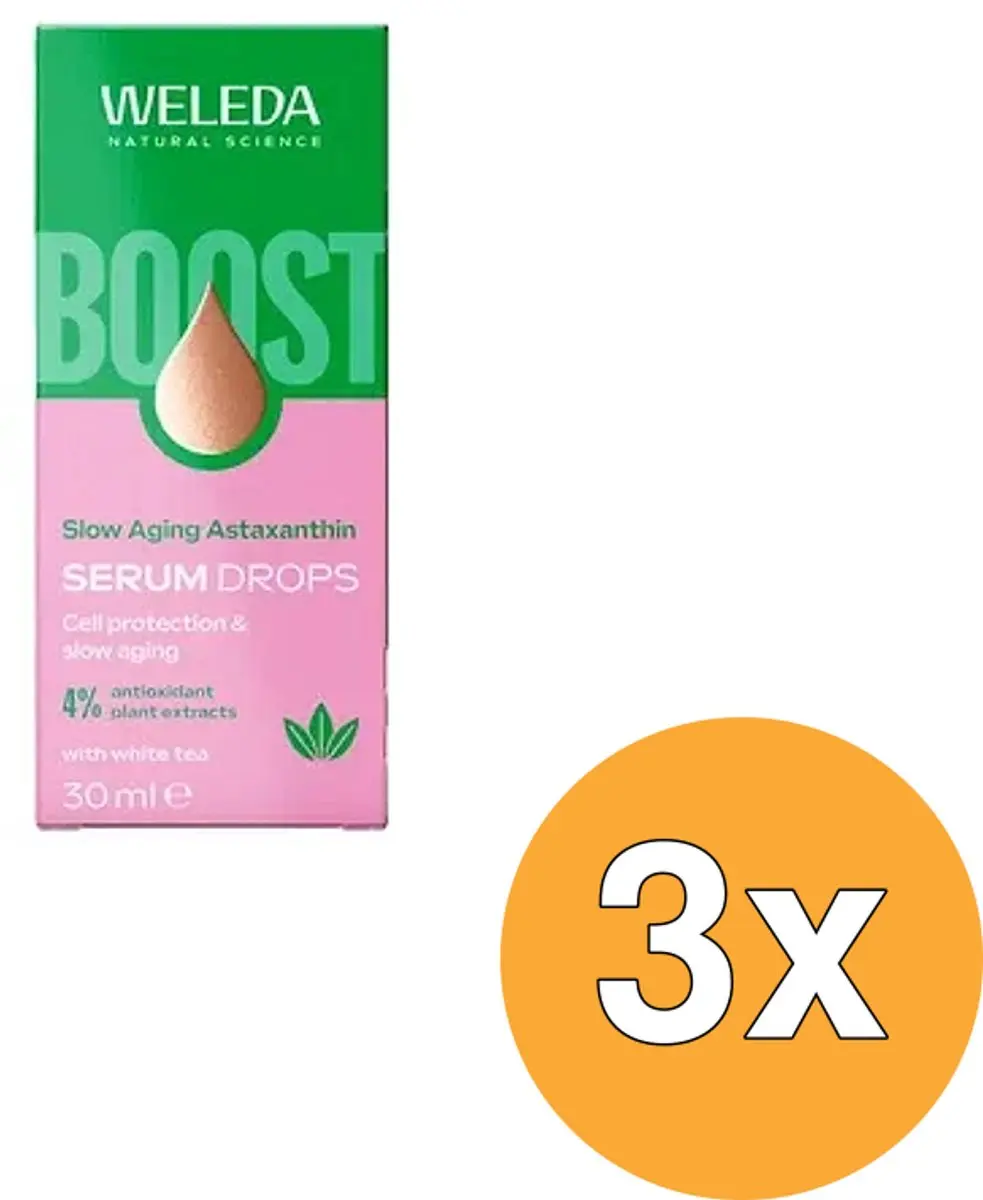 3x Weleda Slow Aging Boost Serum Drops (30 ml)