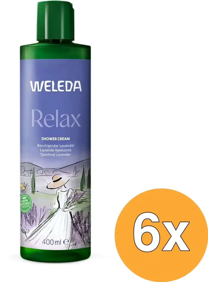 6x Weleda Relax Douchecreme Lavendel (400 ml)